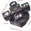 LA208C - Luz robótica de cuatro cabezas móviles, luz láser con control