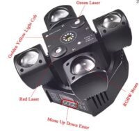 LA208C - Luz robótica de cuatro cabezas móviles, luz láser con control