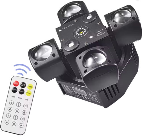 LA208C - Luz robótica de cuatro cabezas móviles, luz láser con control