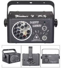 LA212E - Juego de luces 4 en 1, luces, strober, laser, barra led