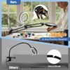 LU05A - Lupa de vidrio real 10X con gancho y luz led de 10W