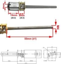 MOT10-3 - Moto Reductor eje largo 12v - 100rpm