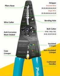 PK CP-412G - Pelacables - Cortador - Ponchadora Pro´sKit