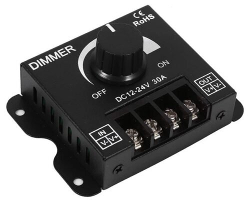 R5503 - Dimmer 12" 24v 30amp, atenuador de luz led que ajusta el brillo de la luz