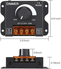 R5503 - Dimmer 12" 24v 30amp, atenuador de luz led que ajusta el brillo de la luz