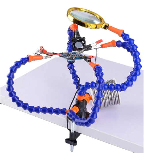 TM04B - Tercera Mano cuatro brazos flexibles y lupa