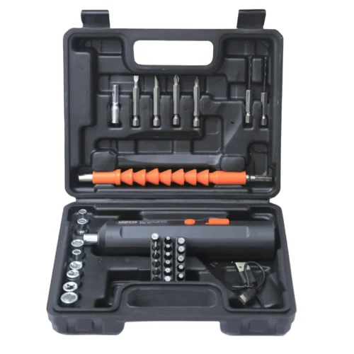 KIT15 - Destornillador eléctrico en kit con accesorios 47pcs 1300 mAh carga USB