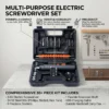 KIT15 - Destornillador eléctrico en kit con accesorios 47pcs 1300 mAh carga USB
