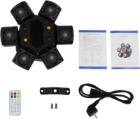 LA208D_1 LA208D - Luz robótica de seis cabezas móviles, luz láser con control, Potencia 80W